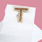 Gold Embroidered Alphabet Clip - Twisty Locks  - Kids and Women Hair Accessories, Fashion Clothing and Jewellery India