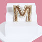 Gold Embroidered Alphabet Clip - Twisty Locks  - Kids and Women Hair Accessories, Fashion Clothing and Jewellery India