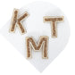 Gold Embroidered Alphabet Clip - Twisty Locks  - Kids and Women Hair Accessories, Fashion Clothing and Jewellery India