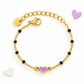 Lavender Heart Nazariya 18K Gold Plated Children's Bracelet