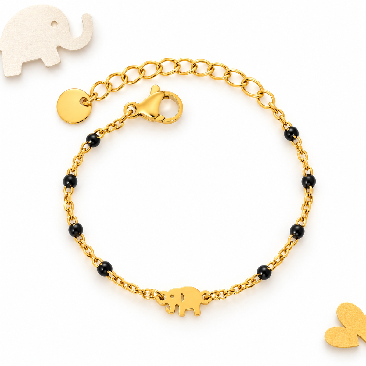 Gold Elephant Nazariya 18K Gold Plated Children's Bracelet