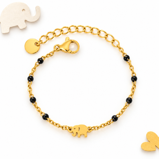 Gold Elephant Nazariya 18K Gold Plated Children's Bracelet
