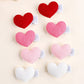 Crochet Heart Hair Clips Set of 8