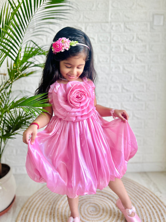 Luna – Pink Bubble Dress - Twisty Locks  - Kids and Women Hair Accessories, Fashion Clothing and Jewellery India
