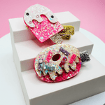 Ice Lolly & Donut Sparkle Clips - Set of 2