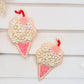 Icecream Embroidered Hair Clips Set - Twisty Locks  - Kids and Women Hair Accessories, Fashion Clothing and Jewellery India