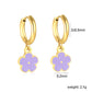 Lavender Flower Hoops gold earrings side angle – poke free kids jewellery by Twisty Locks