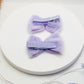 Lavender Furry Bow Clips - Set of 2 - Twisty Locks  - Kids and Women Hair Accessories, Fashion Clothing and Jewellery India