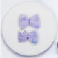 Lavender Furry Bow Clips - Set of 2 - Twisty Locks  - Kids and Women Hair Accessories, Fashion Clothing and Jewellery India