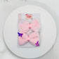 Light Pink Furry Bow Clips - Set of 2 - Twisty Locks  - Kids and Women Hair Accessories, Fashion Clothing and Jewellery India
