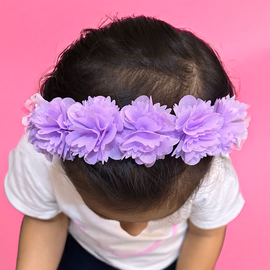 Light Pink & Lavender Petal Halo Hairbands - Set of 2 - Twisty Locks  - Kids Hair Accessories India