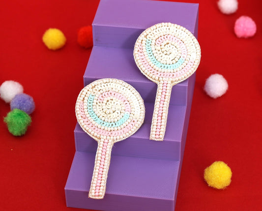 Lollipop Embroidered Hair Clips Set - Twisty Locks  - Kids and Women Hair Accessories, Fashion Clothing and Jewellery India