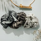 Luxury Silk Satin Scrunchies - Neutral - Set of 3 - Twisty Locks  - Kids Hair Accessories India