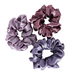 Luxury Silk Satin Scrunchies - Rose - Set of 3
