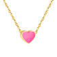 Pink Heart 18K Gold Plated Children's Necklace