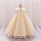 Ivory Whirl Bow Organza Dress - Twisty Locks  - Kids and Women Hair Accessories, Fashion Clothing and Jewellery India