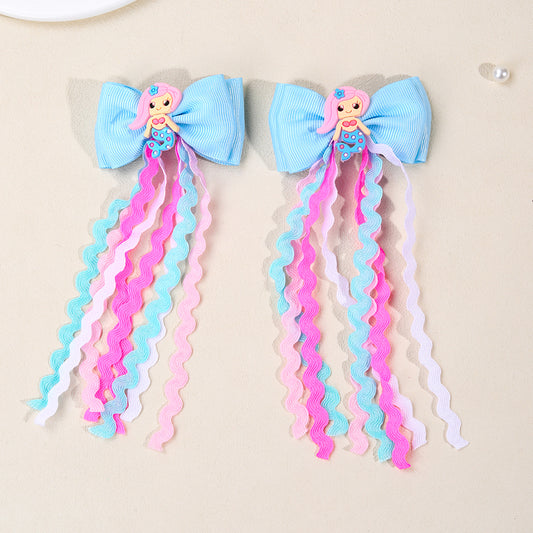 Mermaid Magic Hair Bow Set of 2 - Twisty Locks  - Kids and Women Hair Accessories, Fashion Clothing and Jewellery India