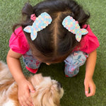 Mermaid Tail Glittery Blue Tic Tac Clips – Set of 2