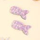 Mermaid Tail Glittery Purple Tic Tac Clips – Set of 2 - Twisty Locks  - Kids and Women Hair Accessories, Fashion Clothing and Jewellery India