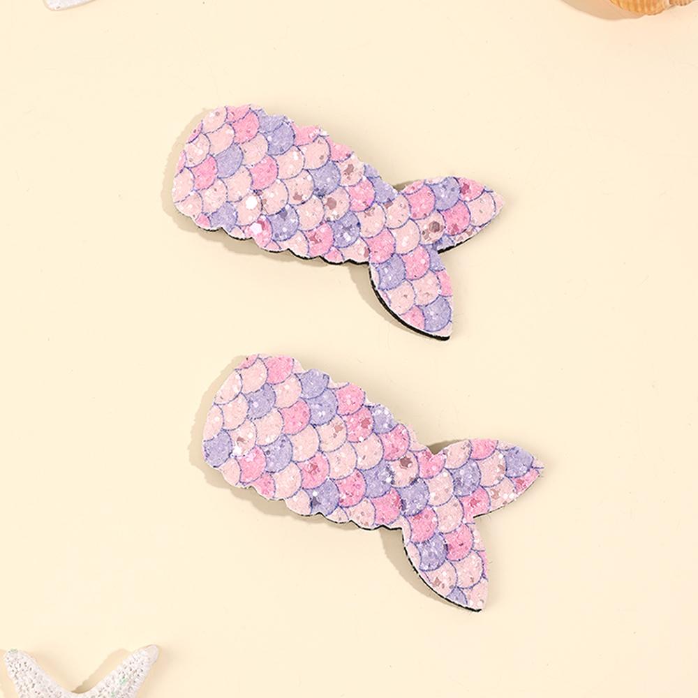 Mermaid Tail Glittery Purple Tic Tac Clips – Set of 2 - Twisty Locks  - Kids and Women Hair Accessories, Fashion Clothing and Jewellery India
