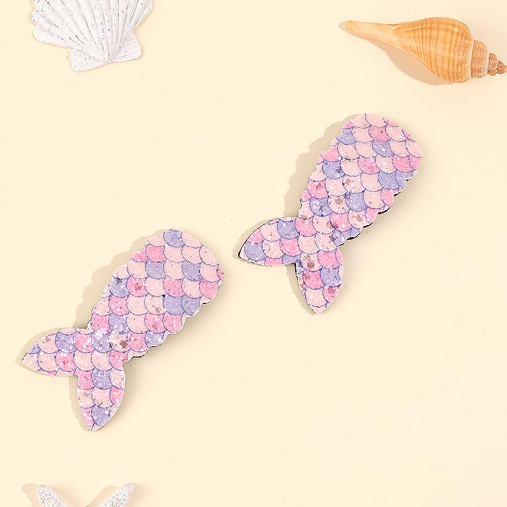 Mermaid Tail Glittery Purple Tic Tac Clips – Set of 2 - Twisty Locks  - Kids and Women Hair Accessories, Fashion Clothing and Jewellery India