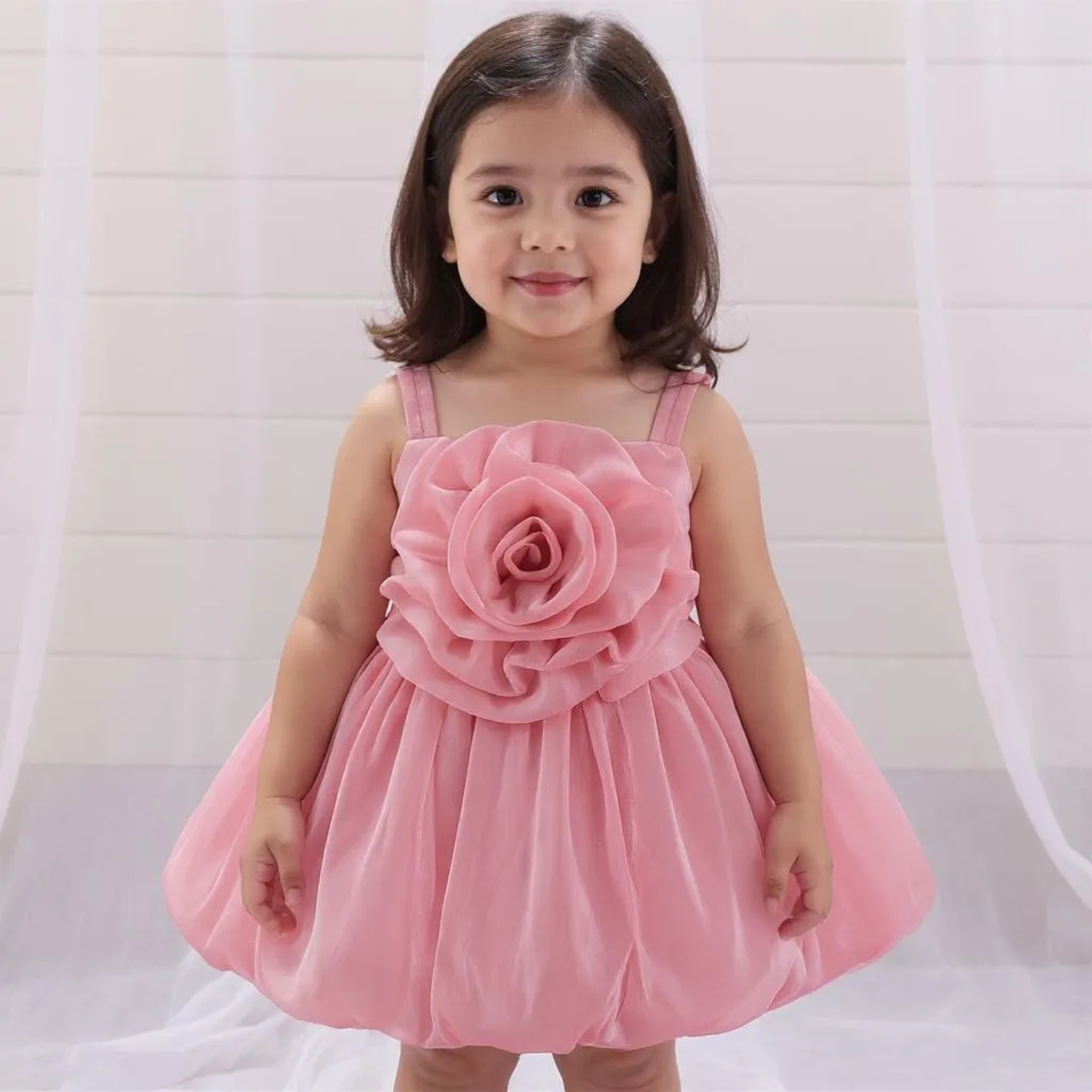 Luna – Pink Bubble Dress - Twisty Locks  - Kids and Women Hair Accessories, Fashion Clothing and Jewellery India