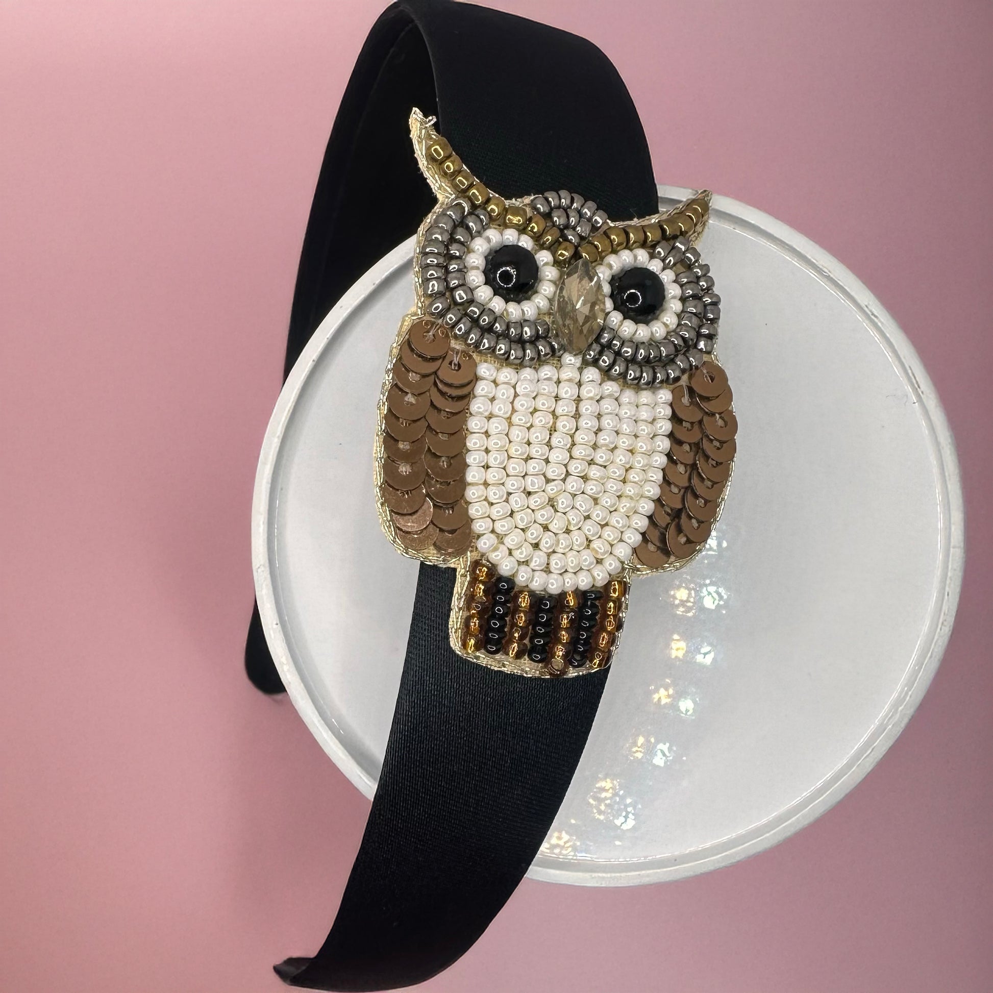 Owl Black Hairband - Twisty Locks  - Kids Hair Accessories India