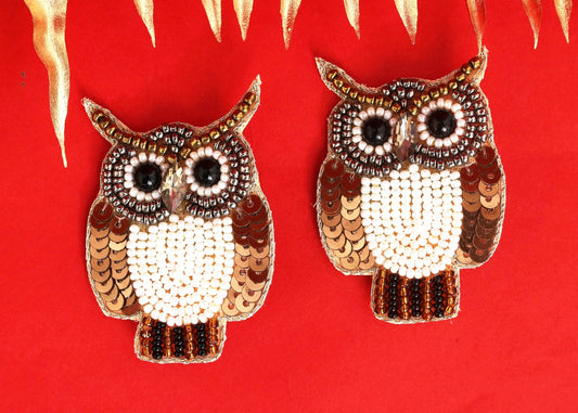 Owl Embroidered Hair Clips Set - Twisty Locks  - Kids and Women Hair Accessories, Fashion Clothing and Jewellery India