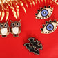 Owl Embroidered Hair Clips Set - Twisty Locks  - Kids and Women Hair Accessories, Fashion Clothing and Jewellery India