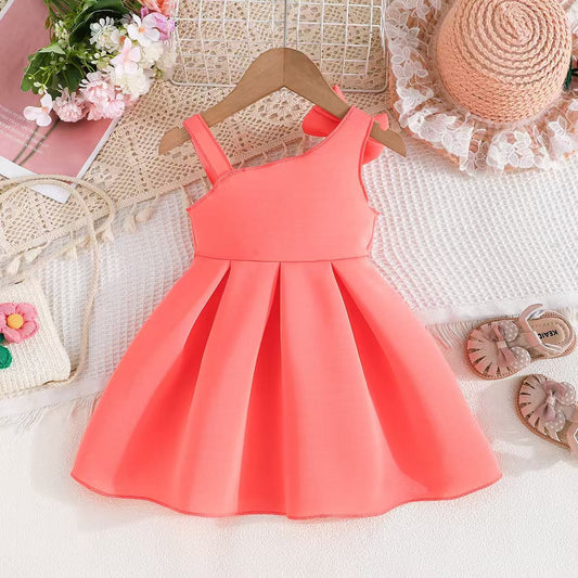 Coral Bow Dress - Twisty Locks  - Kids and Women Hair Accessories, Fashion Clothing and Jewellery India