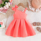Coral Bow Dress - Twisty Locks  - Kids and Women Hair Accessories, Fashion Clothing and Jewellery India