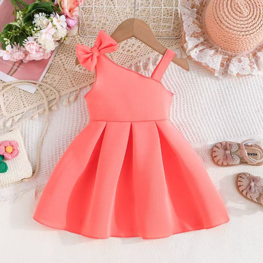 Coral Bow Dress - Twisty Locks  - Kids and Women Hair Accessories, Fashion Clothing and Jewellery India