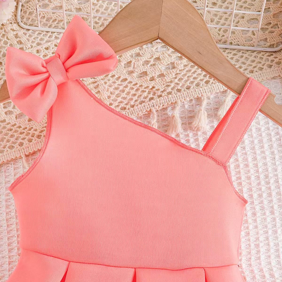 Coral Bow Dress - Twisty Locks  - Kids and Women Hair Accessories, Fashion Clothing and Jewellery India
