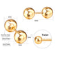 Double Ball Stud earrings on model – women's gold jewellery by Twisty Locks