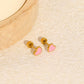 Pink Heart 18K Gold Plated Children's Earrings