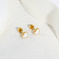 White Heart 18K Gold Plated Children's Earrings