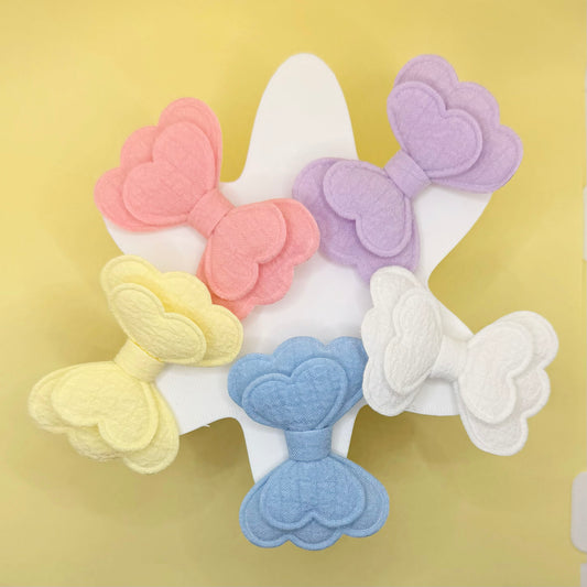 Pastel Hair Bows- Set of 10 - Twisty Locks  - Kids and Women Hair Accessories, Fashion Clothing and Jewellery India