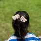Pink Bows Embroidered Hair Clips Set - Twisty Locks  - Kids and Women Hair Accessories, Fashion Clothing and Jewellery India