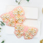 Pink Bows Embroidered Hair Clips Set - Twisty Locks  - Kids and Women Hair Accessories, Fashion Clothing and Jewellery India