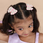 Pink Bows Embroidered Hair Clips Set - Twisty Locks  - Kids and Women Hair Accessories, Fashion Clothing and Jewellery India