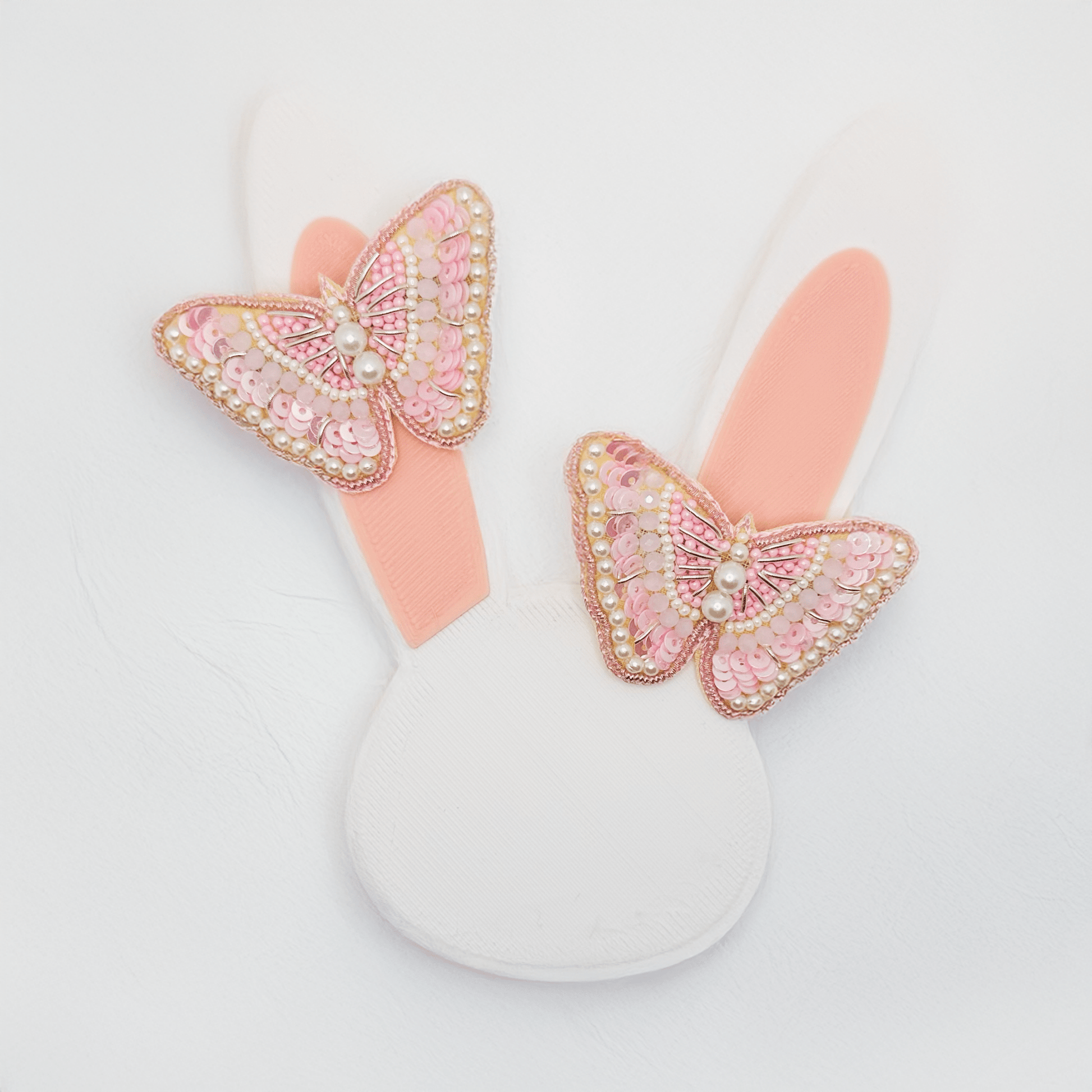 Pink Butterfly Embroidered Hair Clips Set - Twisty Locks  - Kids and Women Hair Accessories, Fashion Clothing and Jewellery India