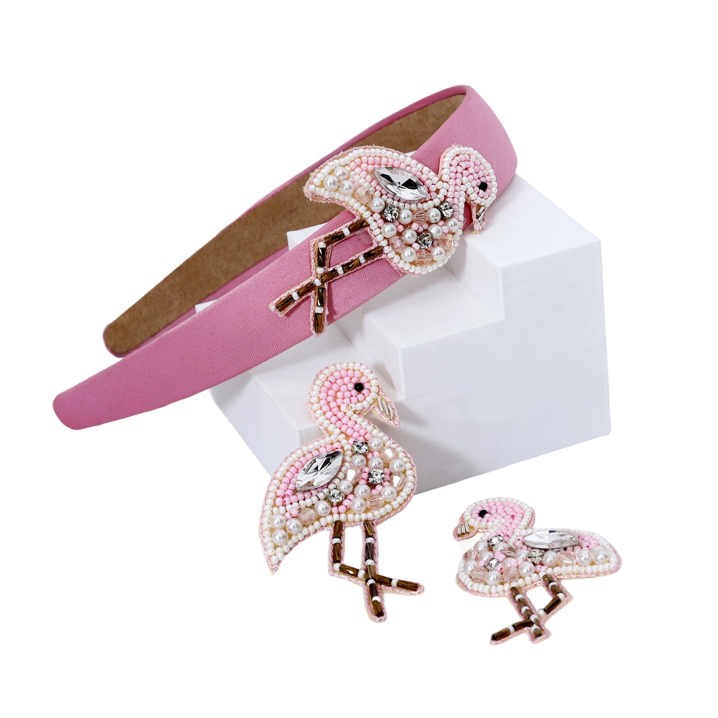 Pink Flamingo Hairband - Twisty Locks  - Kids Hair Accessories India