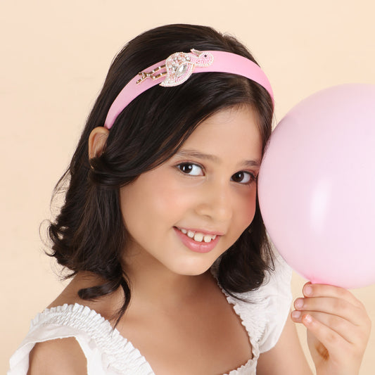 Pink Flamingo Hairband - Twisty Locks  - Kids Hair Accessories India
