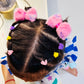 Pink Furry Bow Clips - Set of 2 - Twisty Locks  - Kids and Women Hair Accessories, Fashion Clothing and Jewellery India