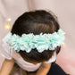 Pink & Mint Blue Petal Halo Hairbands - Set of 2 - Twisty Locks  - Kids Hair Accessories India