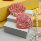 Pink Seashell Embroidered Hair Clips Set - Twisty Locks  - Kids and Women Hair Accessories, Fashion Clothing and Jewellery India