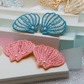 Pink Seashell Embroidered Hair Clips Set - Twisty Locks  - Kids and Women Hair Accessories, Fashion Clothing and Jewellery India