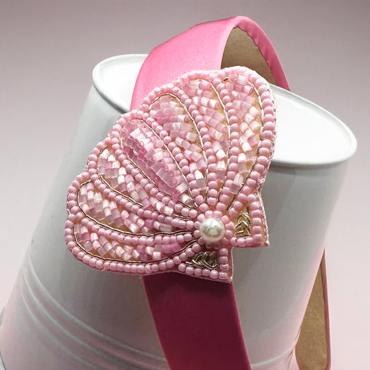 Pink Seashell Hairband - Twisty Locks  - Kids Hair Accessories India