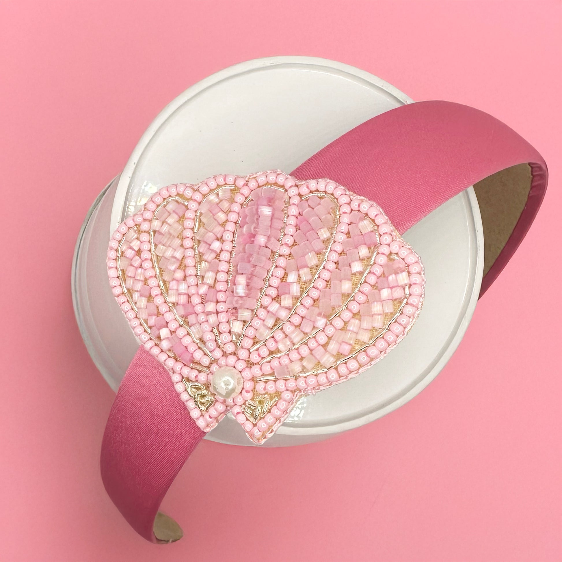 Pink Seashell Hairband - Twisty Locks  - Kids Hair Accessories India
