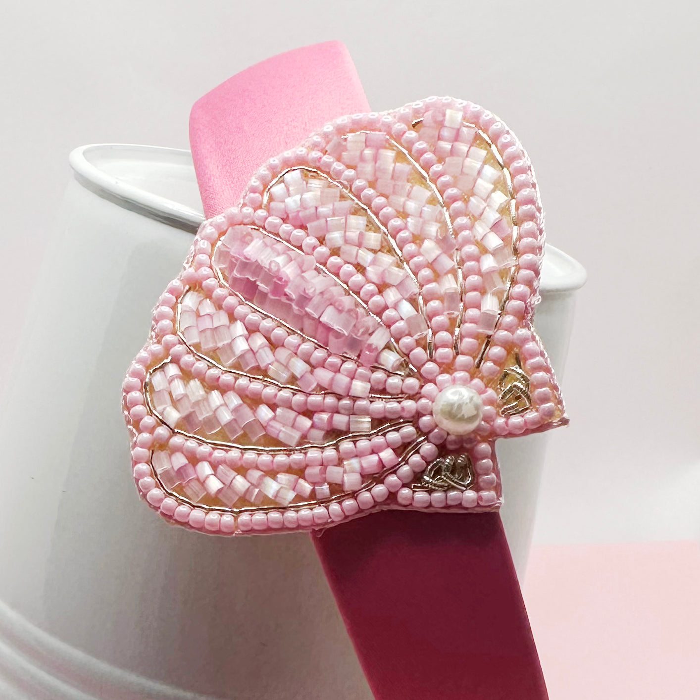 Pink Seashell Hairband - Twisty Locks  - Kids Hair Accessories India